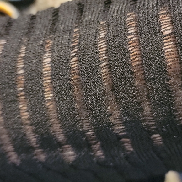 Anne Klein Women's Medium Black See Through Long Sleeve PullOver Top Shirt - Picture 4 of 4